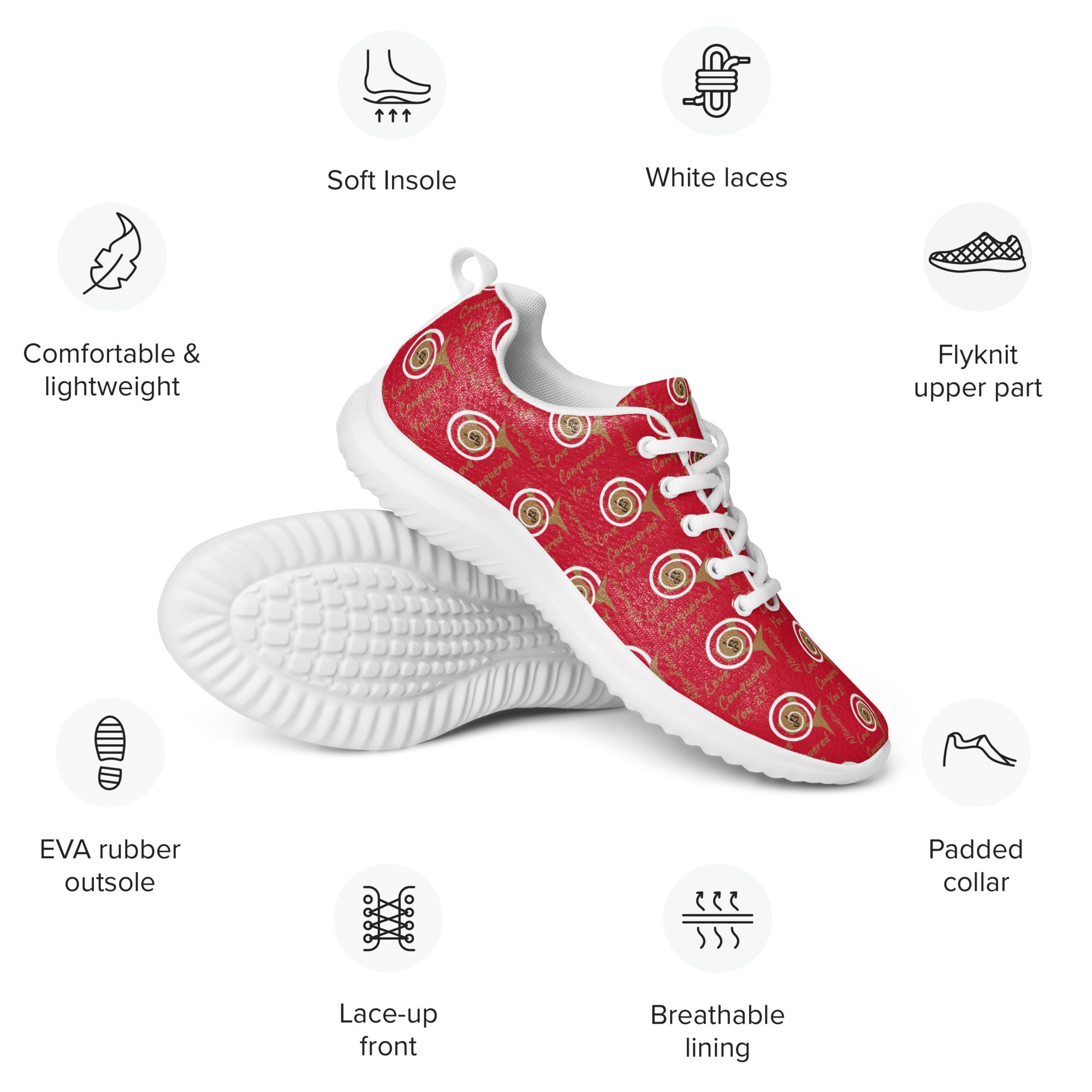 Red AJBENEFICIAL Whirl Men’s athletic shoes