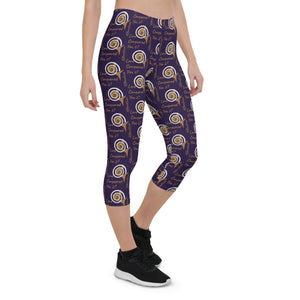 Capri Leggings AJBeneficial Love Conquered on Blue