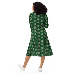 Long Sleeve Midi Dress AJBeneficial on Green
