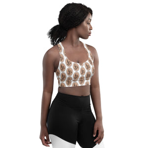 Longline sports bra AJBeneficial on White