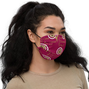 AJBeneficial Love Conquered in Magenta Purple Premium face mask