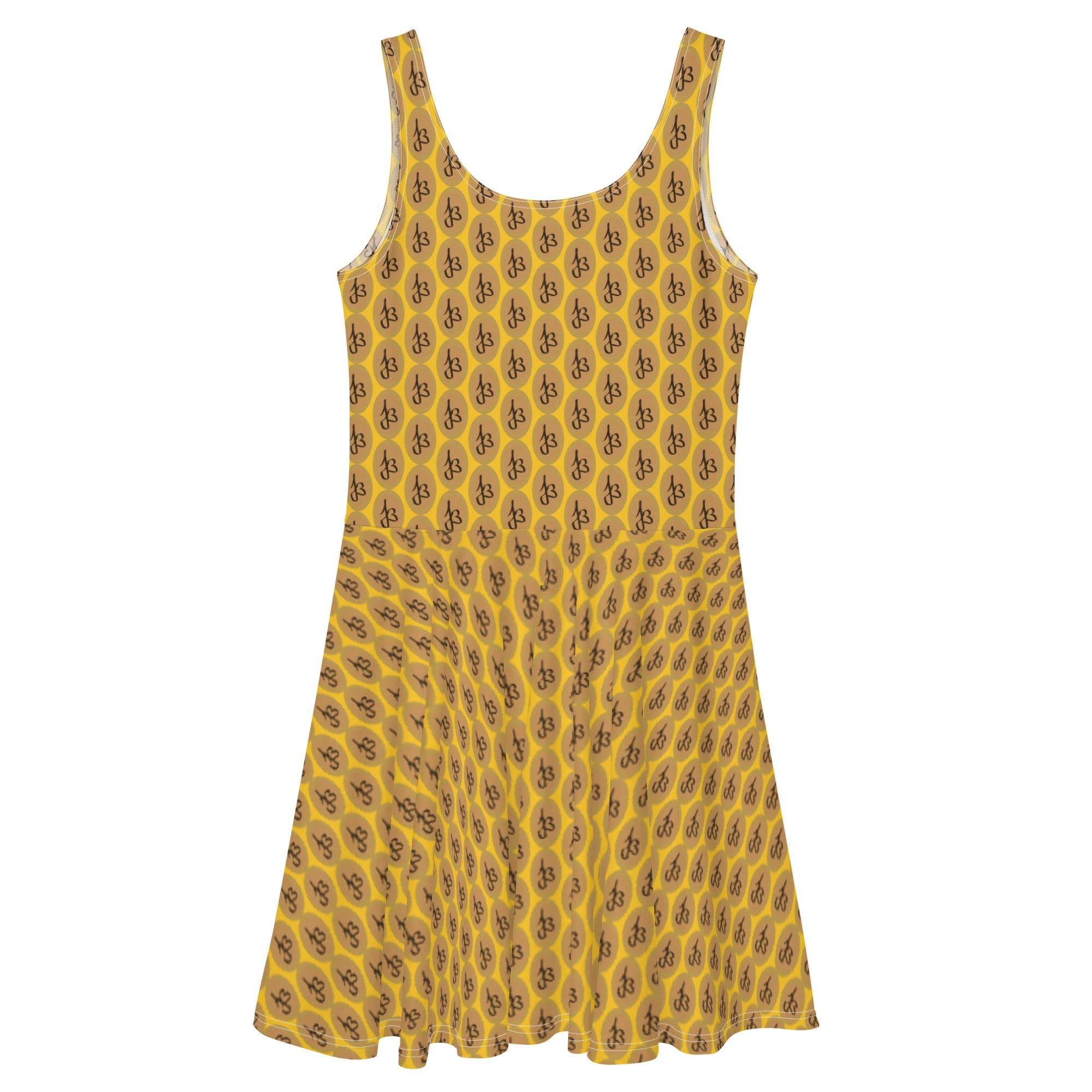 Skater Dress AJBeneficial Print on Yellow