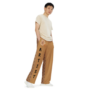 Unisex wide-leg pants AJBeneficial Artist on Tan