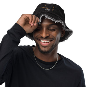 Feels Good Denim - AJBeneficial Distressed denim bucket hat