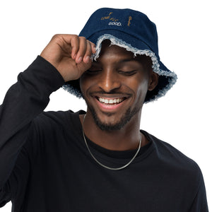 Feels Good Denim - AJBeneficial Distressed denim bucket hat