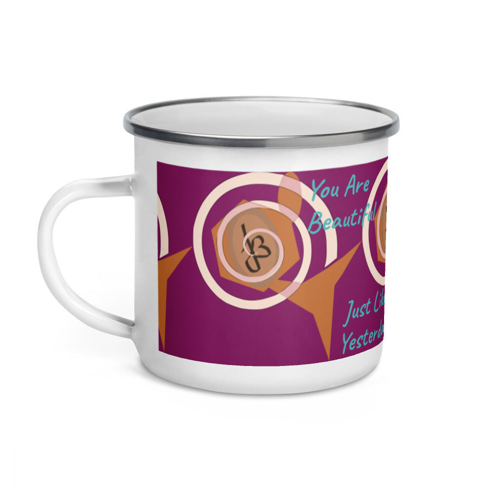 AJBeneficial Whirl Purple Enamel Mug