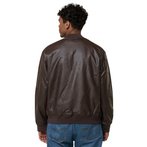 AJBeneficial Goals Faux Leather Bomber Jacket