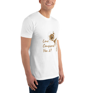 AJBeneficial Floating Puzzle Short Sleeve T-shirt Love Conquered