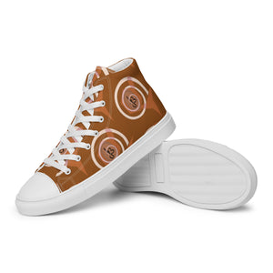 AJBeneficial Men’s high top canvas shoes in Rich Gold