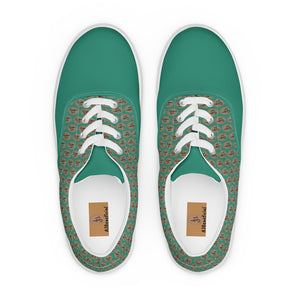 AJBeneficial Men’s lace-up canvas shoes on Teal