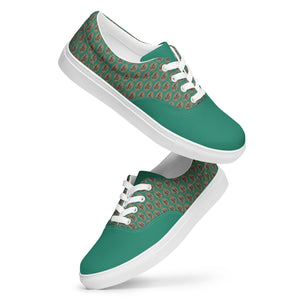 AJBeneficial Men’s lace-up canvas shoes on Teal