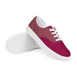 AJBeneficial Magenta Men’s lace-up canvas shoes