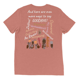 AJBeneficial Short sleeve Hi & Bye Tri-Blend t-shirt Languages