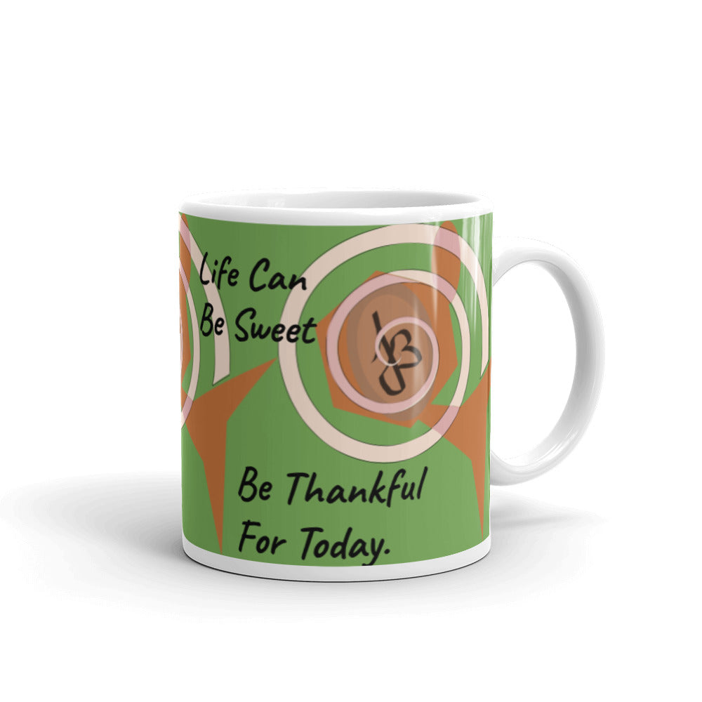 AJBeneficial Whirl Green glossy mug