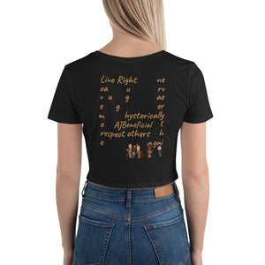 AJBeneficial Floating Puzzle Women’s Crop Tee Love Conquered