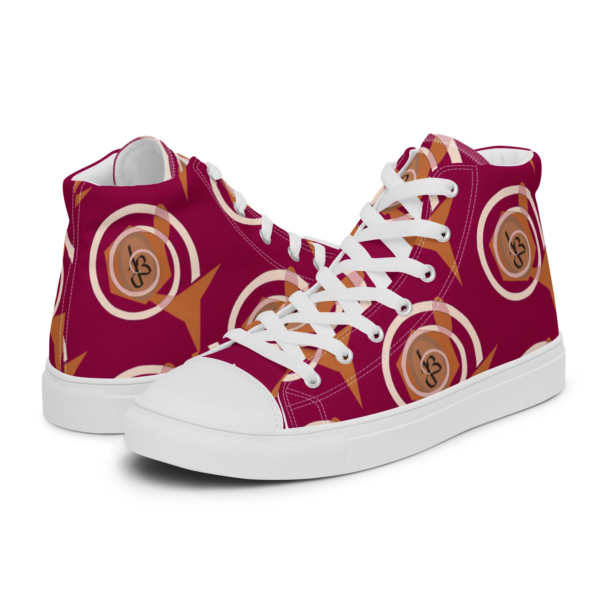 AJBeneficial Women’s Magenta high top canvas shoes