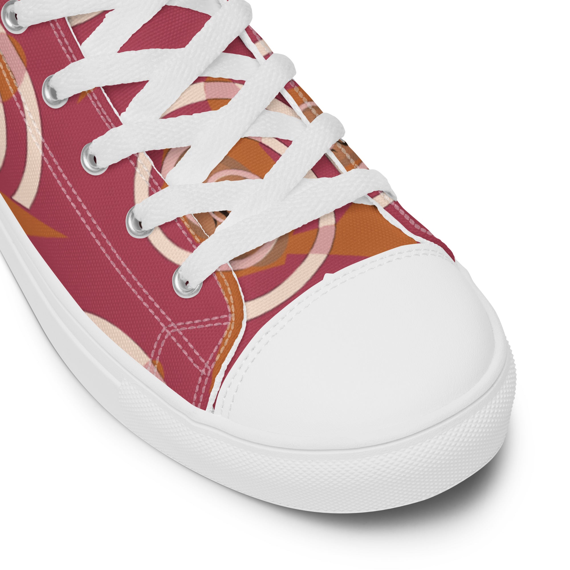 AJBeneficial Women’s Pink high top canvas shoes