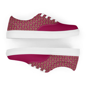 AJBeneficial Magenta Women’s lace-up canvas shoes